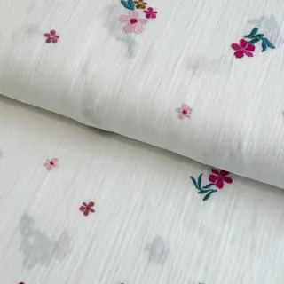Mușelină EMBROIDERY Flowers MIA camel