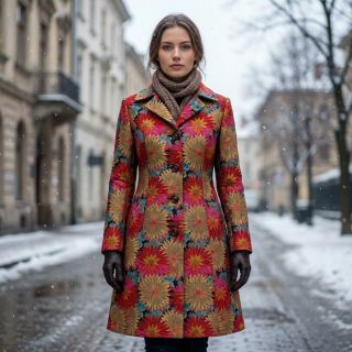 Țesătură decorativă jacquard Matcha allover rouge