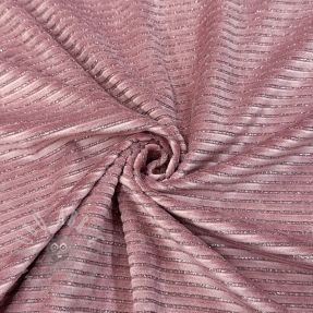 Tesătură elastică din catifea VELVET LUREX Stripe pink