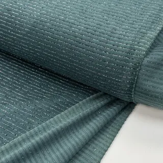 Tesătură elastică din catifea VELVET LUREX Stripe forest green