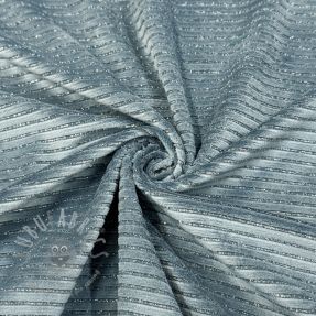 Tesătură elastică din catifea VELVET LUREX Stripe ocean green
