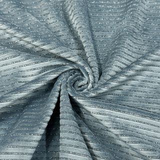 Tesătură elastică din catifea VELVET LUREX Stripe ocean green