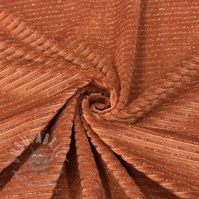 Tesătură elastică din catifea VELVET LUREX Stripe brick