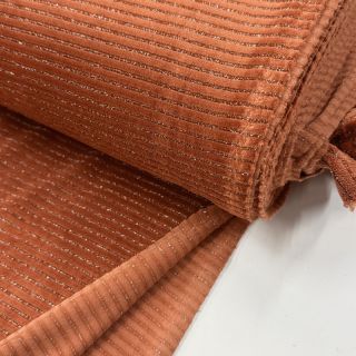 Tesătură elastică din catifea VELVET LUREX Stripe brick