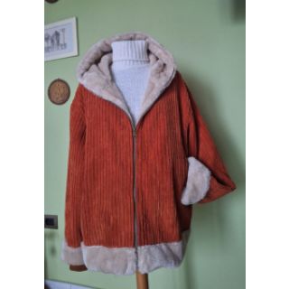 Catifea raiată Cofur fleece brick