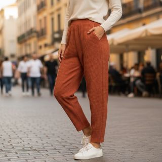 Țesătura tricotata WAFFLE BIG KNIT rust