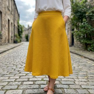 Țesătura tricotata WAFFLE BIG KNIT ochre