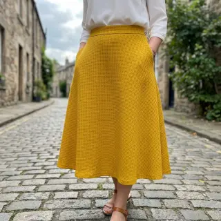 Țesătura tricotata WAFFLE BIG KNIT ochre