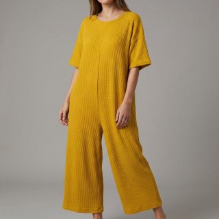 Țesătura tricotata WAFFLE BIG KNIT ochre