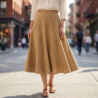 Tricot Knitted Angora honey beige