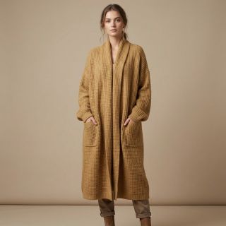 Tricot Knitted Angora honey beige