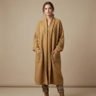 Tricot Knitted Angora honey beige