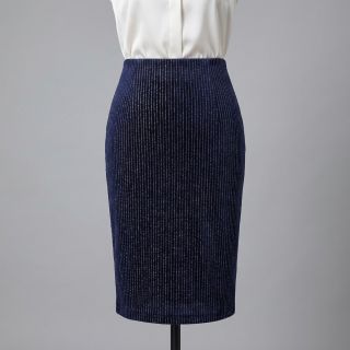 Tesătură elastică din catifea VELVET LUREX Stripe marine