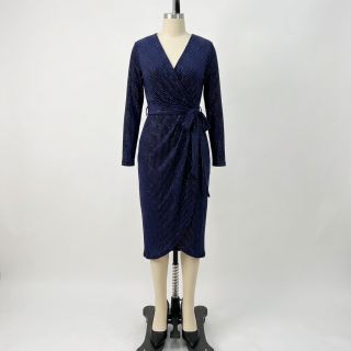 Tesătură elastică din catifea VELVET LUREX Stripe marine