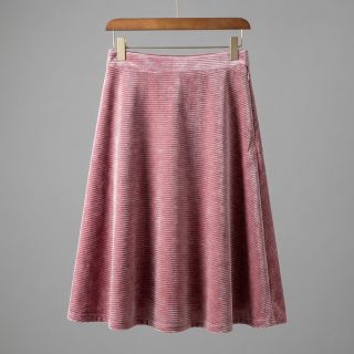 Tesătură elastică din catifea VELVET LUREX Stripe pink