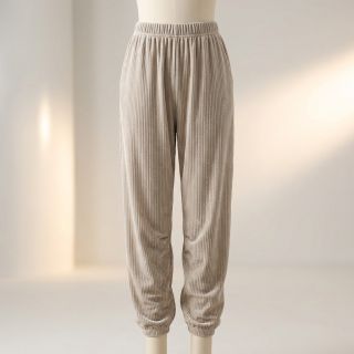 Tesătură elastică din catifea VELVET LUREX Stripe beige