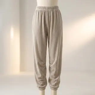 Tesătură elastică din catifea VELVET LUREX Stripe beige