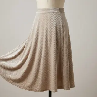 Tesătură elastică din catifea VELVET LUREX Stripe beige