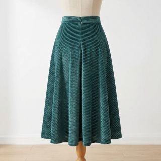 Tesătură elastică din catifea VELVET LUREX Stripe forest green