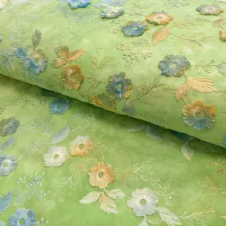Țesătură din bumbac TIE DYE EMBROIDERY Poppy design V