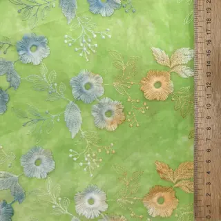 Țesătură din bumbac TIE DYE EMBROIDERY Poppy design V