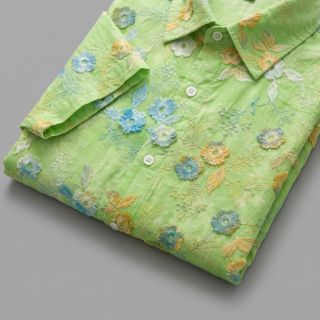 Țesătură din bumbac TIE DYE EMBROIDERY Poppy design V