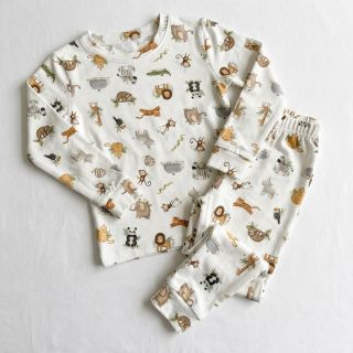 Tricot Animals white digital print ORGANIC