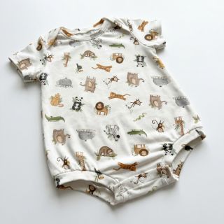 Tricot Animals white digital print ORGANIC