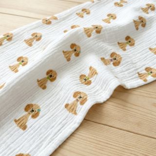 Mușelină Dogs white digital print