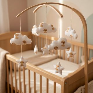 Mușelină Dogs white digital print