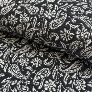 Țesătură decorativă jacquard Mumbai allover noir
