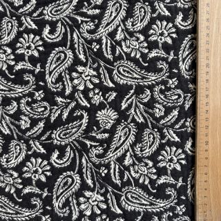 Țesătură decorativă jacquard Mumbai allover noir