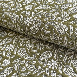 Țesătură decorativă jacquard Mumbai allover kaki