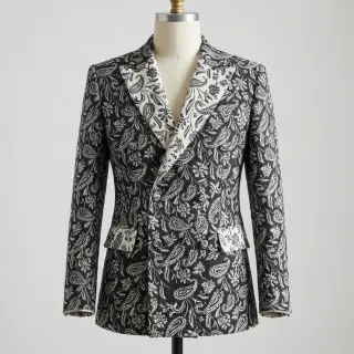 Țesătură decorativă jacquard Mumbai allover noir