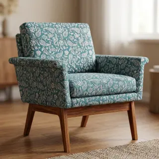 Țesătură decorativă jacquard Mumbai allover jade
