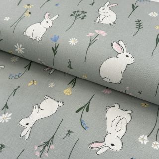 Țesătură decorativă premium Cute Rabbit Garden