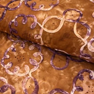 Țesătură din bumbac TIE DYE EMBROIDERY Elise tape design B