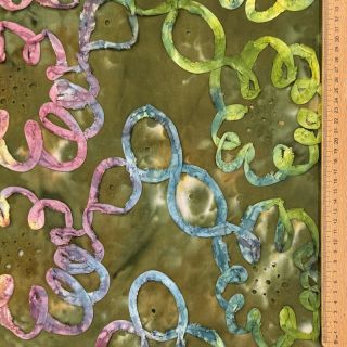 Țesătură din bumbac TIE DYE EMBROIDERY Elise tape design A