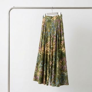 Țesătură din bumbac TIE DYE EMBROIDERY Elise tape design A