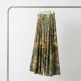 Țesătură din bumbac TIE DYE EMBROIDERY Elise tape design A