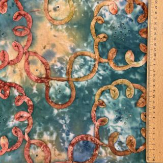 Țesătură din bumbac TIE DYE EMBROIDERY Elise tape design C