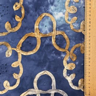 Țesătură din bumbac TIE DYE EMBROIDERY Elise tape design D