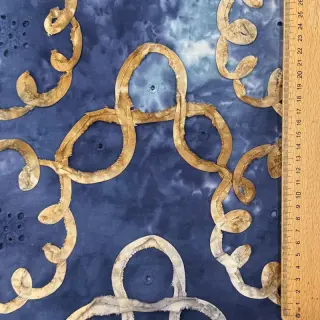 Țesătură din bumbac TIE DYE EMBROIDERY Elise tape design D