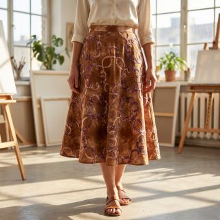 Țesătură din bumbac TIE DYE EMBROIDERY Elise tape design B