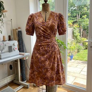 Țesătură din bumbac TIE DYE EMBROIDERY Elise tape design B