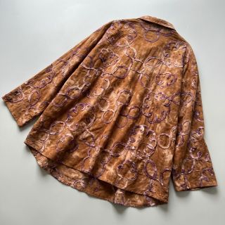 Țesătură din bumbac TIE DYE EMBROIDERY Elise tape design B