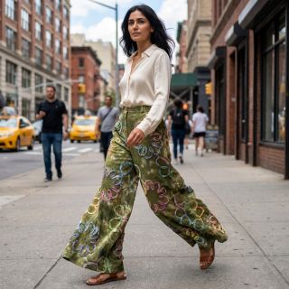 Țesătură din bumbac TIE DYE EMBROIDERY Elise tape design A