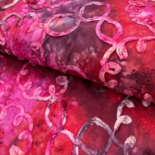 Țesătură din bumbac TIE DYE EMBROIDERY Elise tape design E