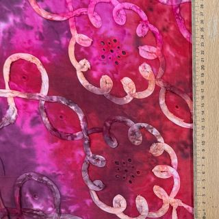 Țesătură din bumbac TIE DYE EMBROIDERY Elise tape design E