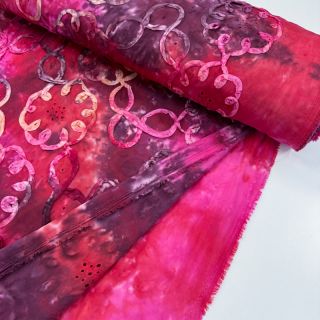 Țesătură din bumbac TIE DYE EMBROIDERY Elise tape design E